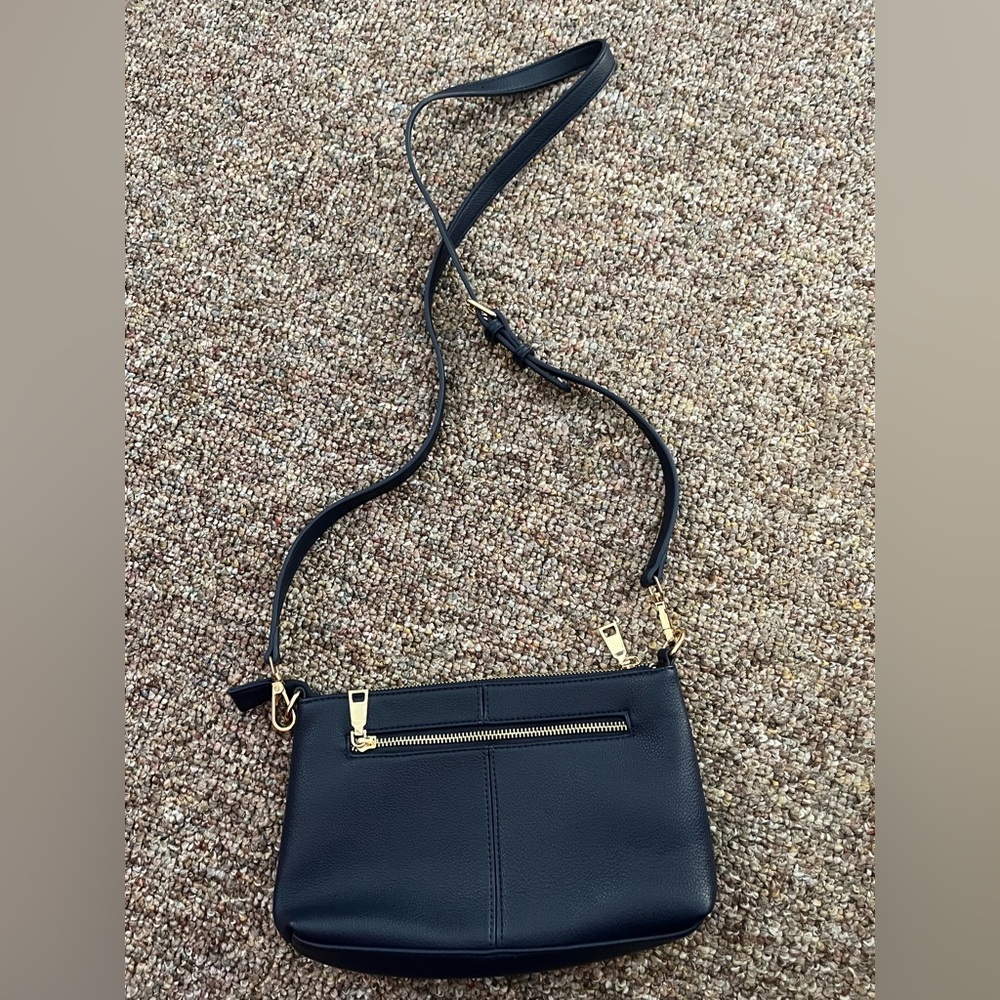 Classic Black Crossbody Bag with Gold Hardware